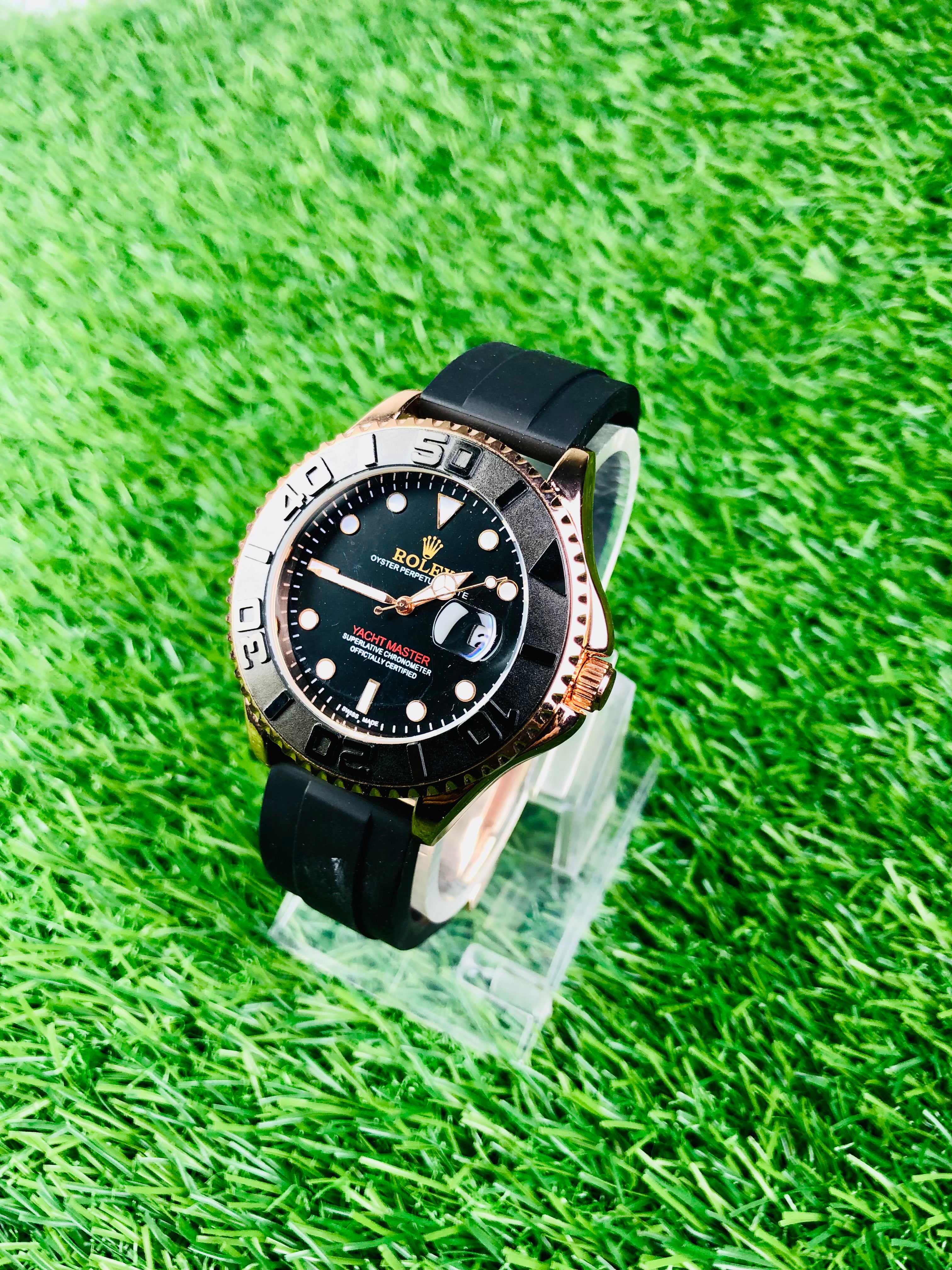 Yacht-Master Rose Gold Automatic Men's Watch – Gold & Black Dial Variants | Glitz Gallery